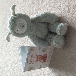 Seafoam Green Alpaca Slumberkins Kin with Alpaca Will Be There Book